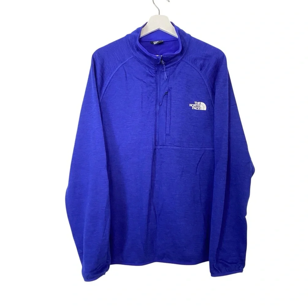 The North Face Canyonlands Fleece 1/2 Zip Sweater Royal Blue Mens Size Large